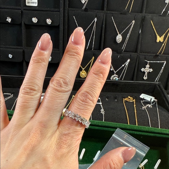 Jewelry - Moissanite 925 Sterling Silver Tennis Ring - White